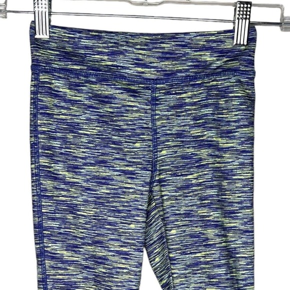 Gap Fit Leggings Girls Small Blue Yellow Marled Capri Crop Loungewear Athleisure - Picture 3 of 6